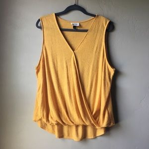 Mustard yellow wrap front tank